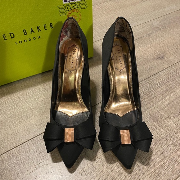 Ted Baker Shoes - Ted Baker Black Heels with Bow Accent